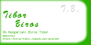 tibor biros business card